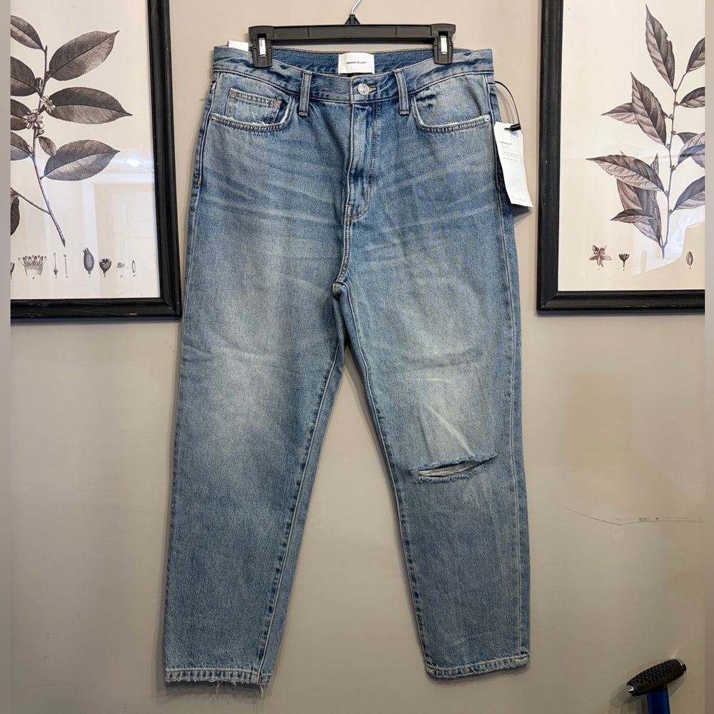 NWT Current/Elliot The Vintage Cropped Slim Jeans 2 Year Rig Ind Size 31